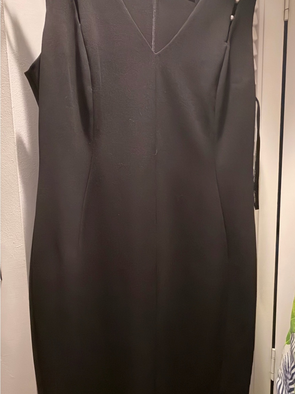 Sleeveless Black V-Neck Women's Wedding Dress